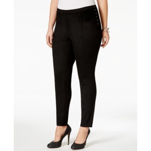 American Rag 3X Pants Faux-Suede Ponte Pants Leggings Trousers NWT Black Career - Picture 1 of 8